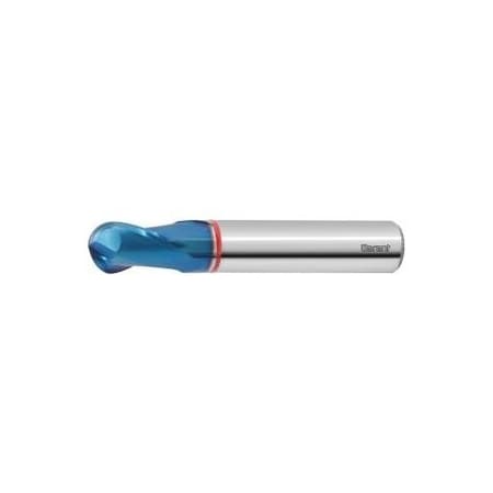 Garant Diabolo Solid Carbide Ball Nose End Mill, for Hard Steels, TiAlN Coated, 1/6 mm 207342 1/6